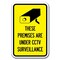 Signmission Safety Sign, 12 in Height, Aluminum, Video Surv - Under CCT A-1218 Video Surv - Under CCT - alternate 1